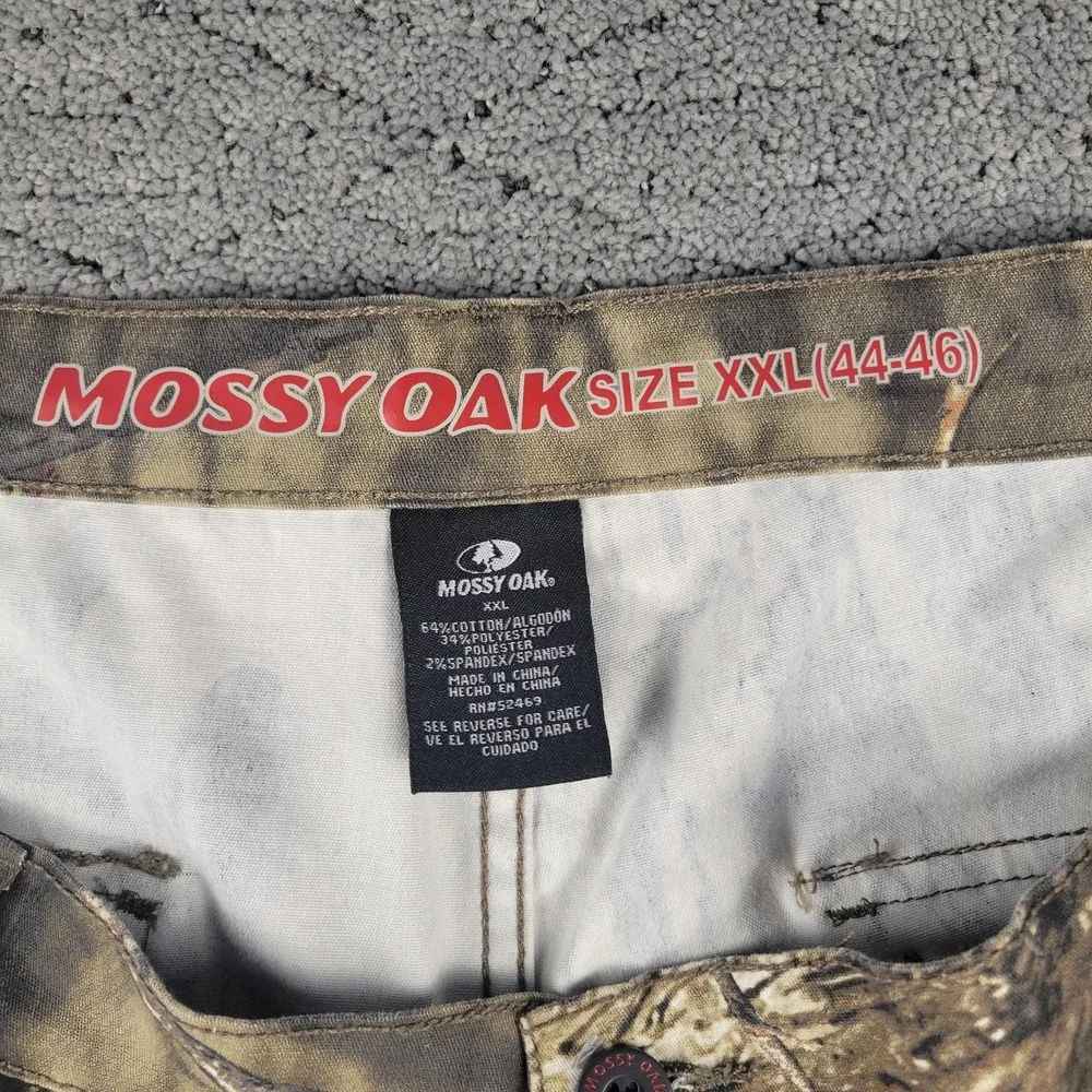 Mossy Oak Pants Mens 2XL Camo Cargo Straight Leg Hunting Outdoors